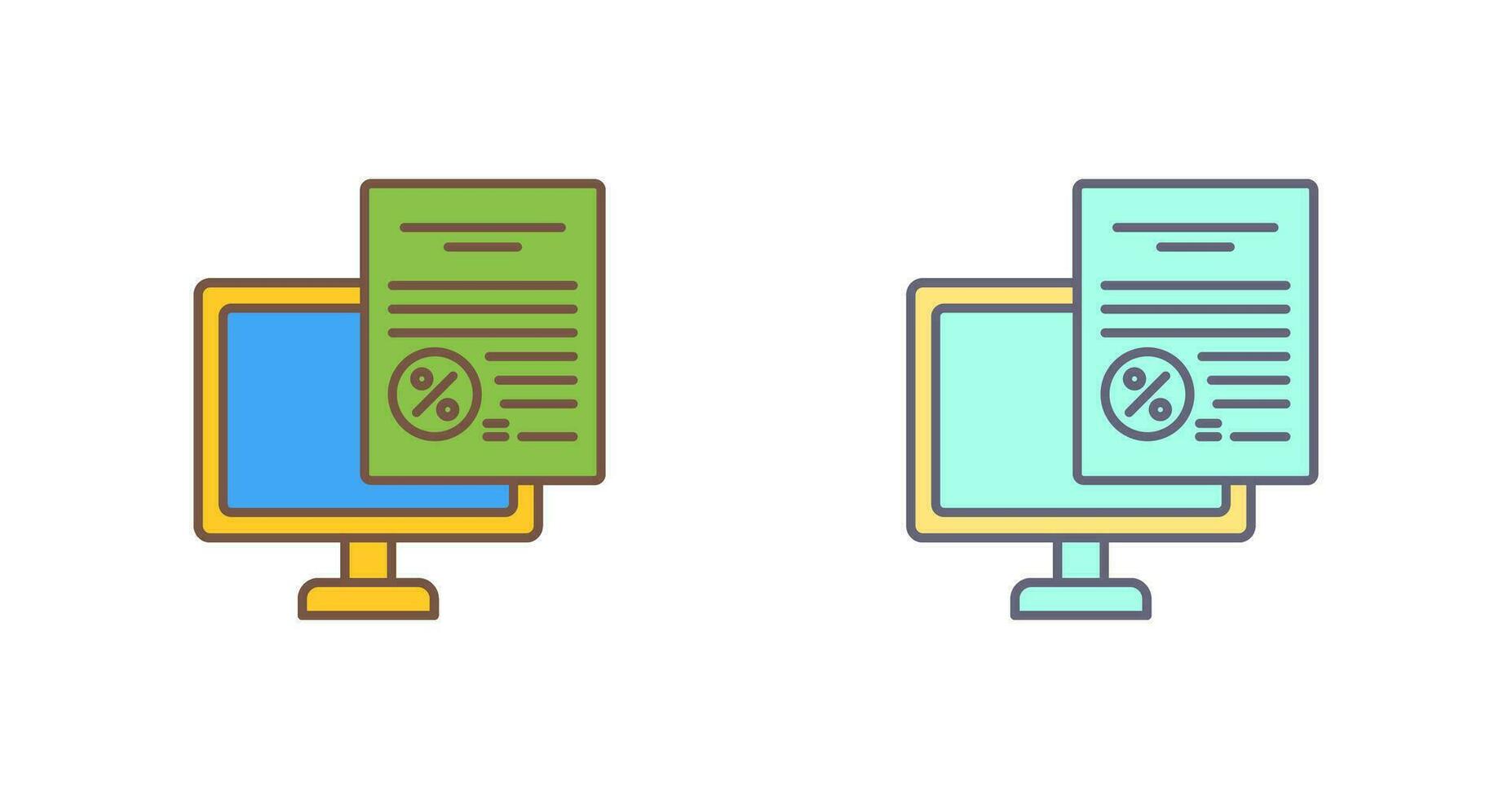 Online Tax Vector Icon