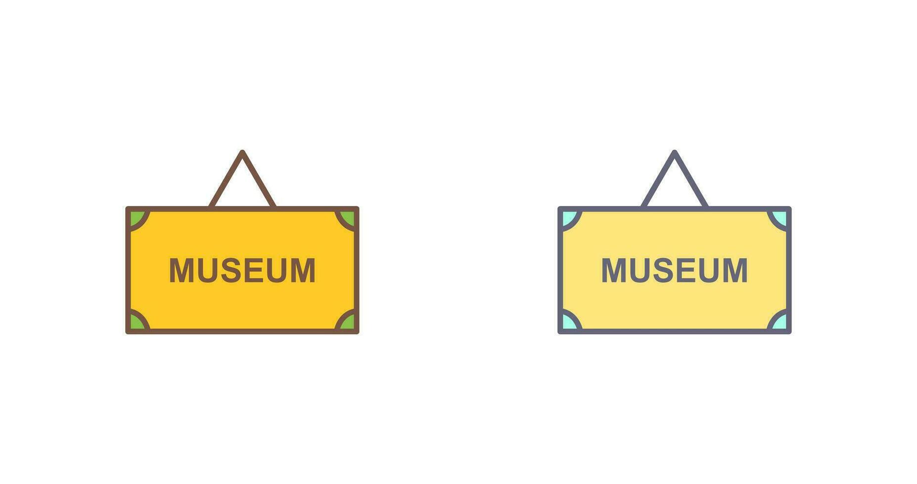 Museum Tag Vector Icon