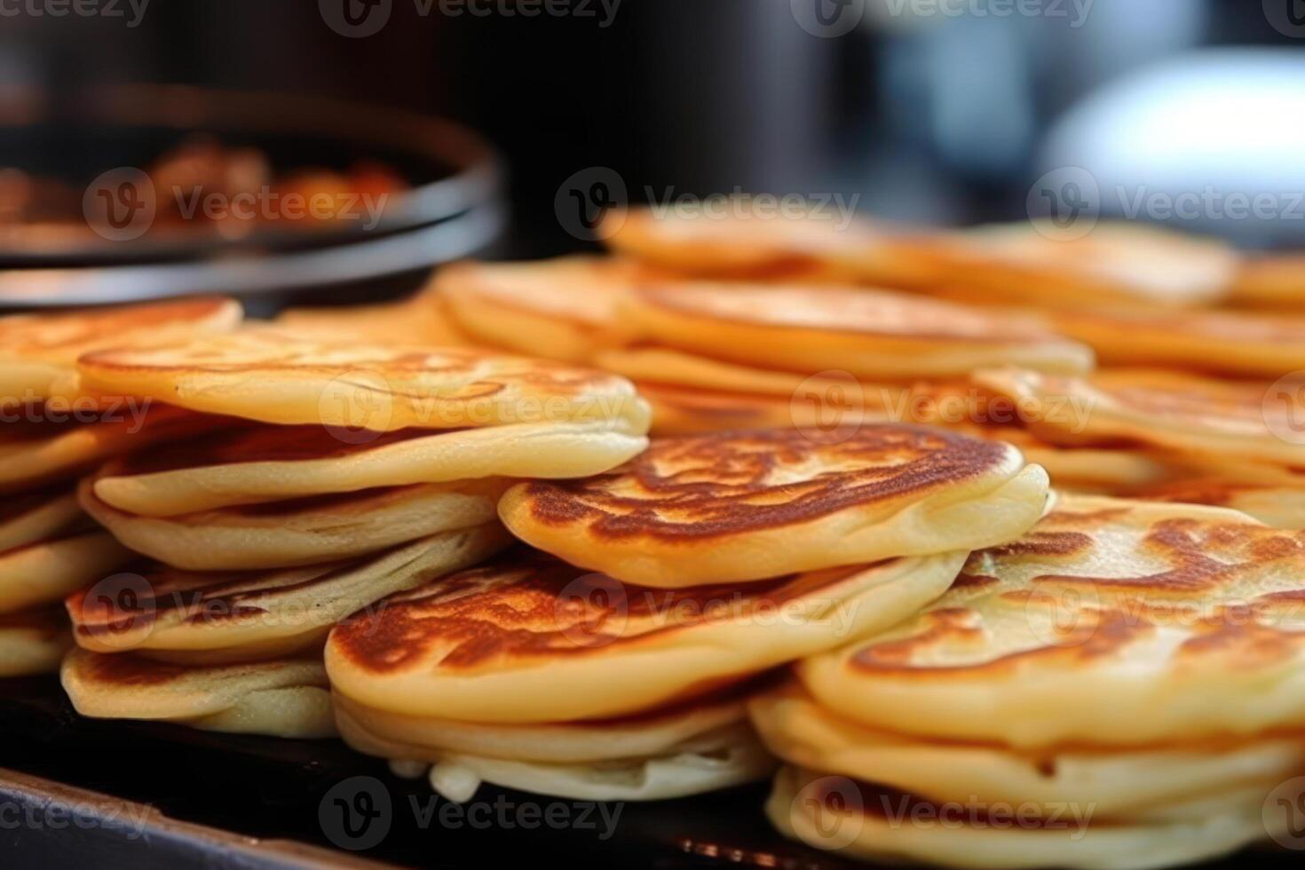 stock photo of Hotteok sometimes called Hoeddeok is a type of filled pancake food photography