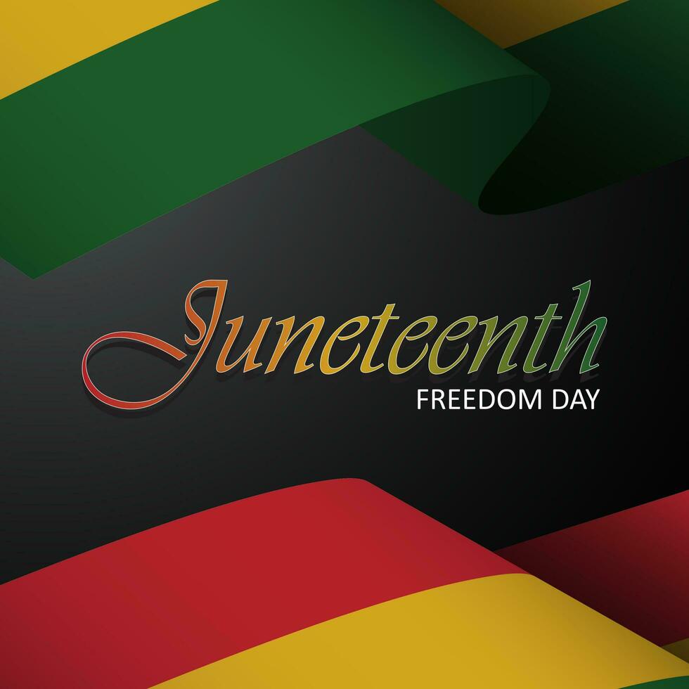 Happy Juneteenth june 19 freedom day background Vector illustration