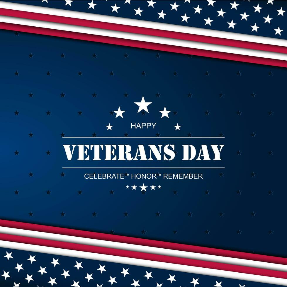 Happy Veterans Day background vector illustration