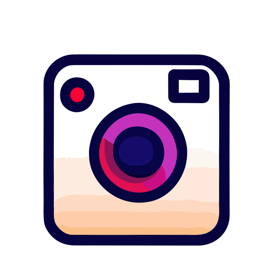 Instagram ikon transparent bakgrund,ai generativ png