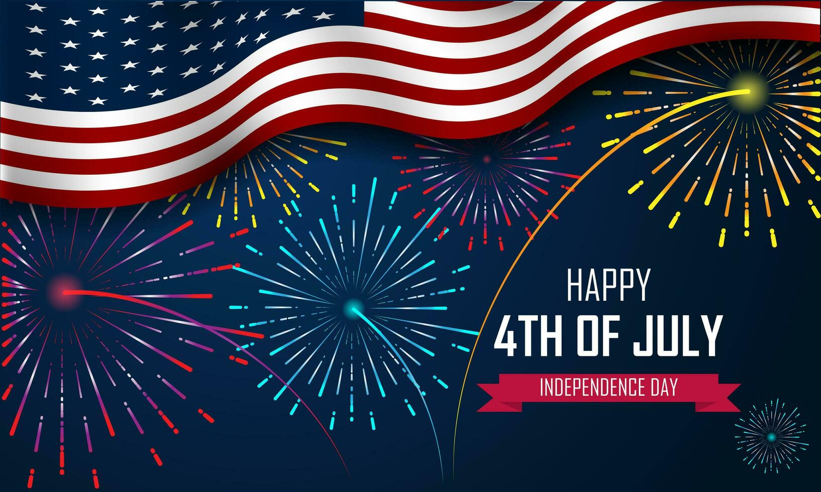 Happy Fourth of July Independence day USA Background Design vector