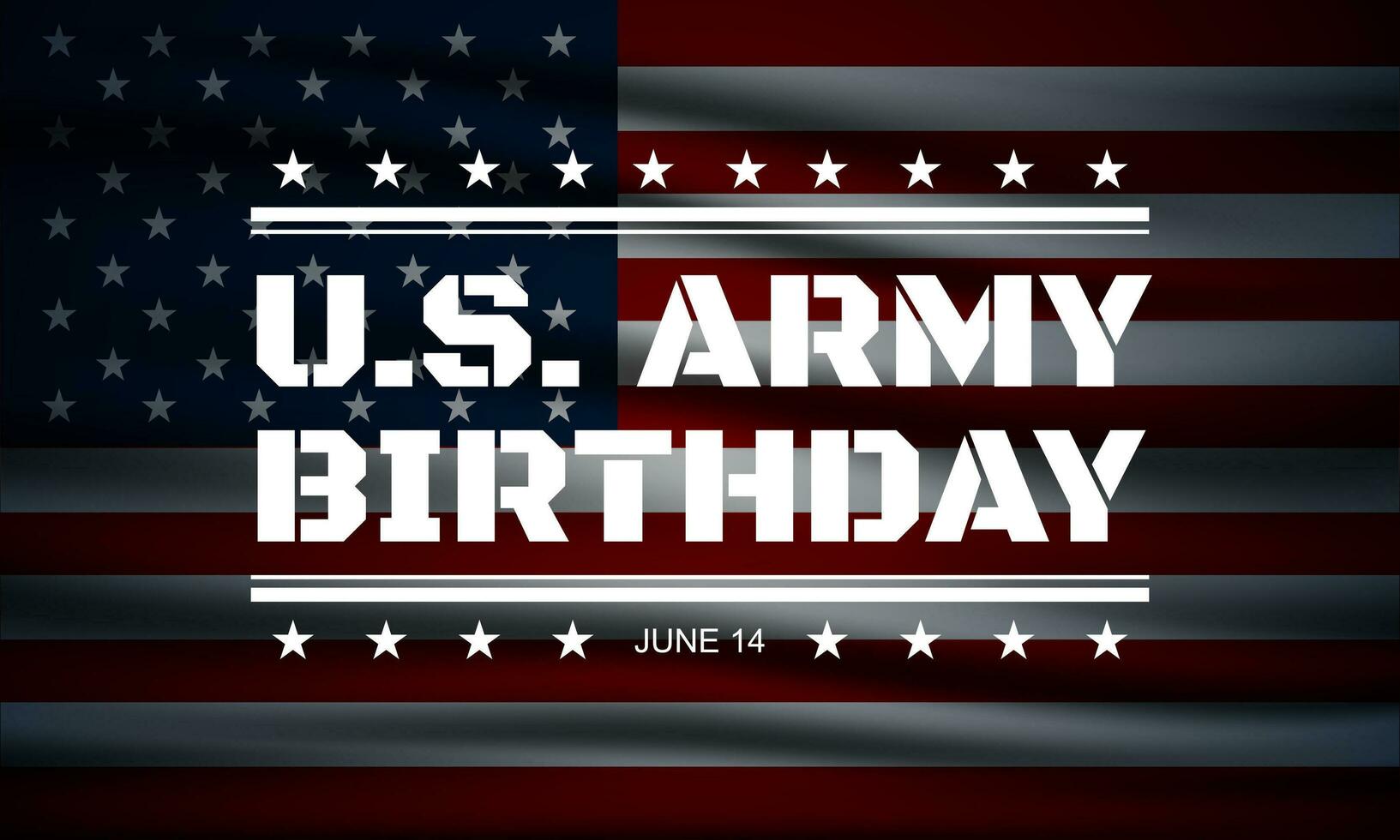 U.S. Army Birthday June 14 Background Vector Illustration