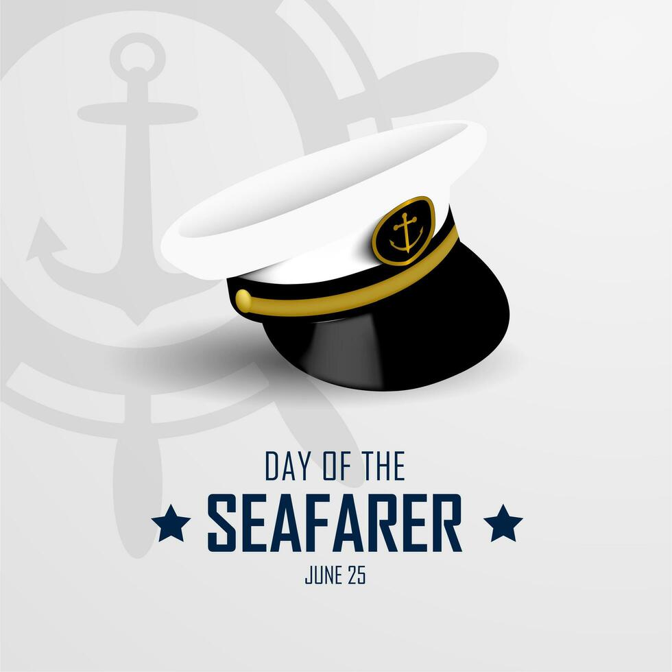 Day of the Seafarer June 25 Background Vector Illustration