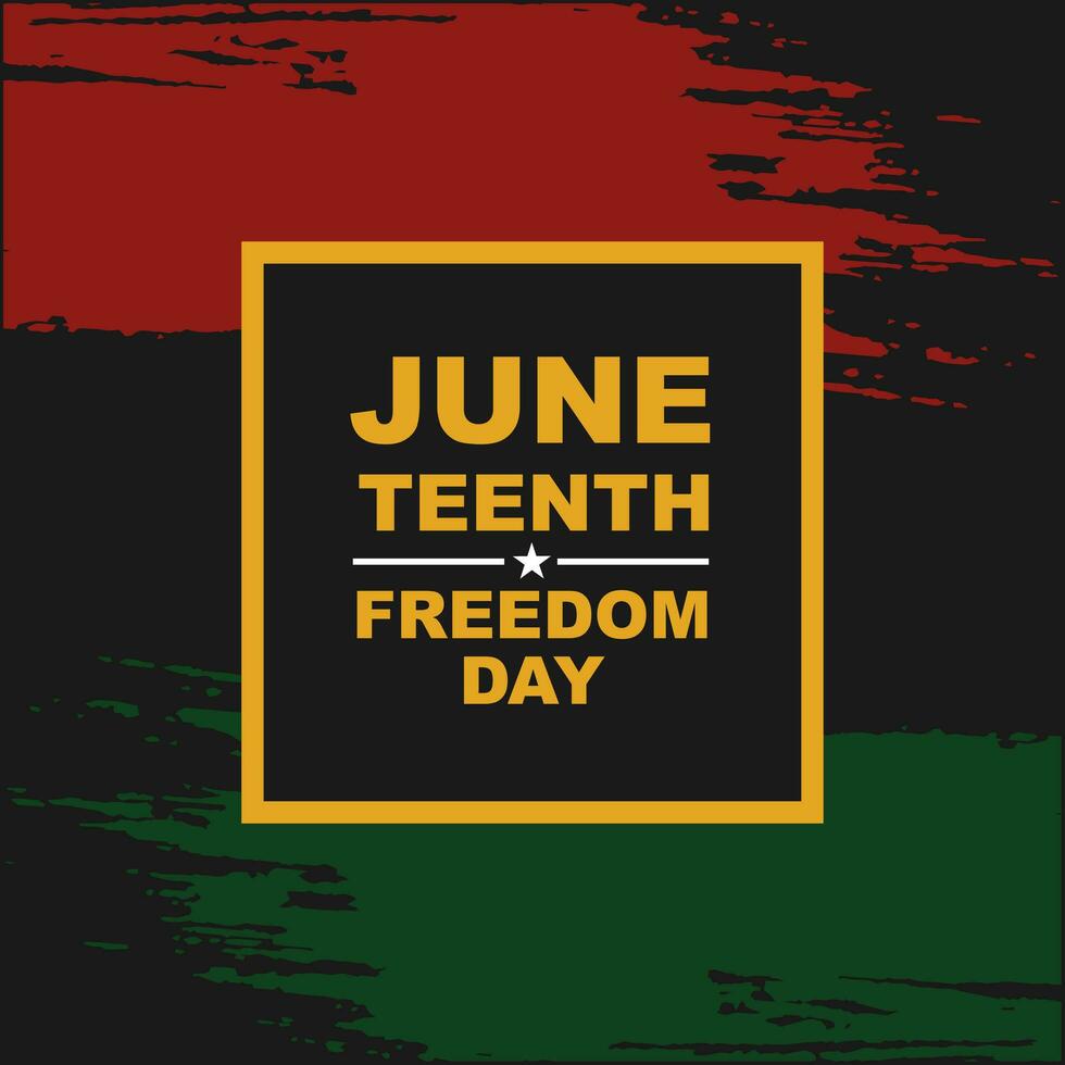 Happy Juneteenth june 19 freedom day background Vector illustration