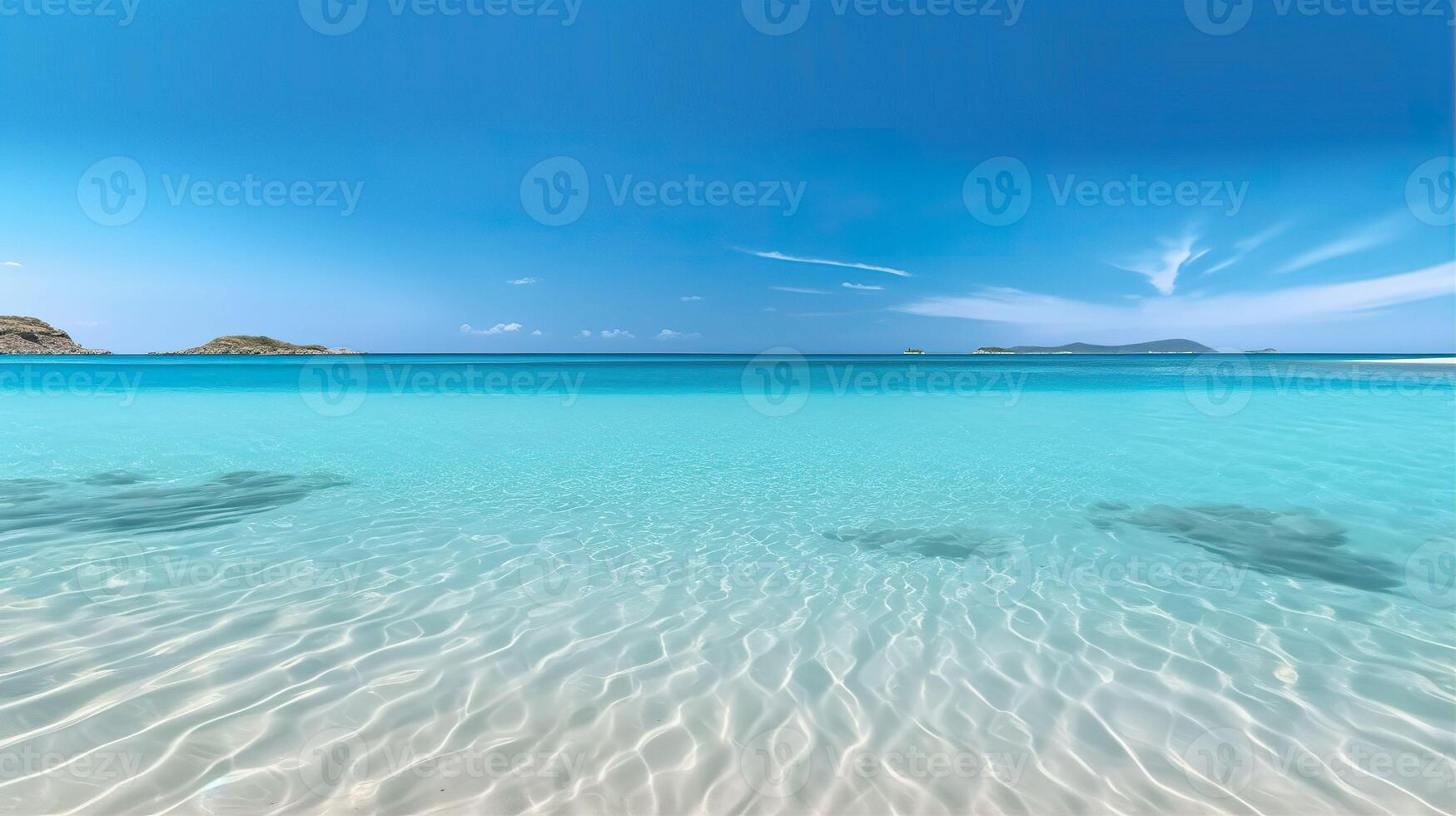 Summer Beach Ocean Paradise Background, photo