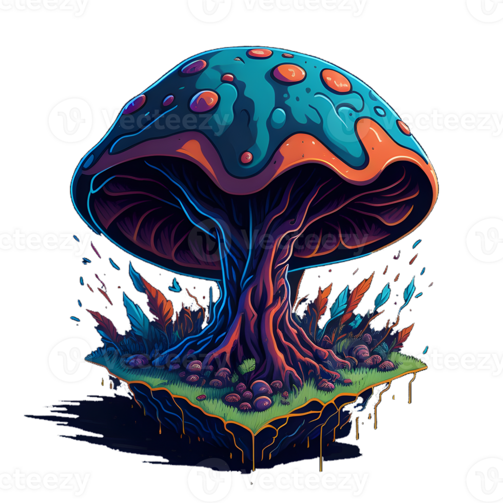 mushroom illustration in transparent background png