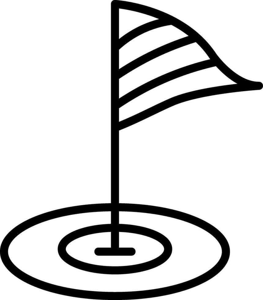Golf flag Vector Icon Design