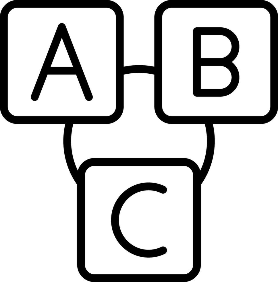Abc block Vector Icon Design