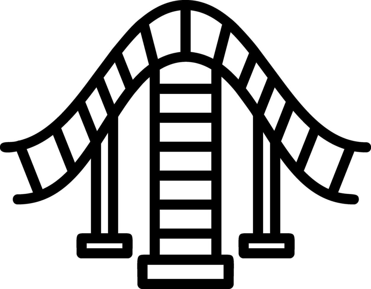 Roller coaster Vector Icon Design