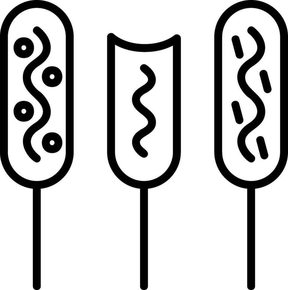 Corn dog Vector Icon Design