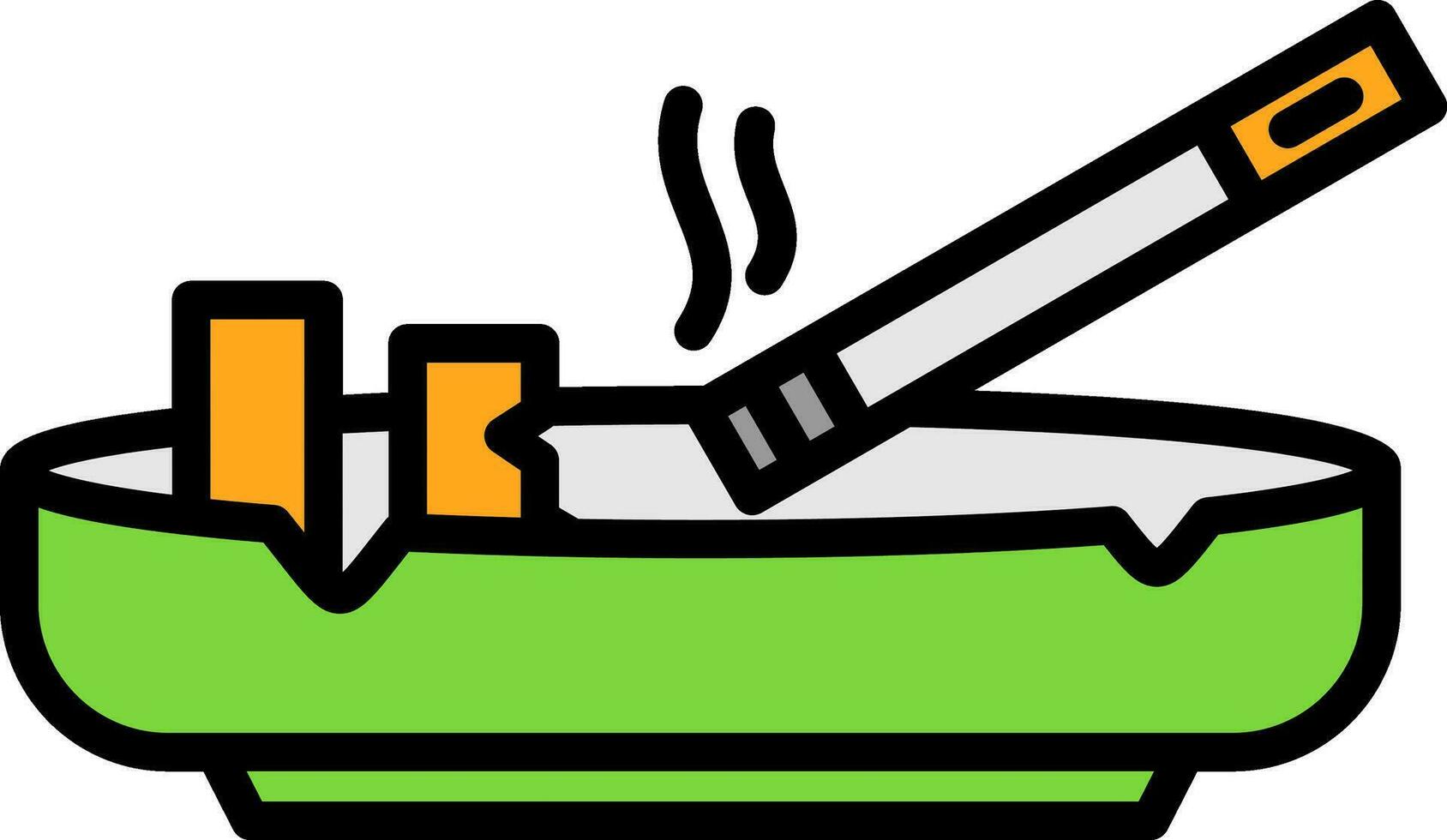 Ashtray Vector Icon Design