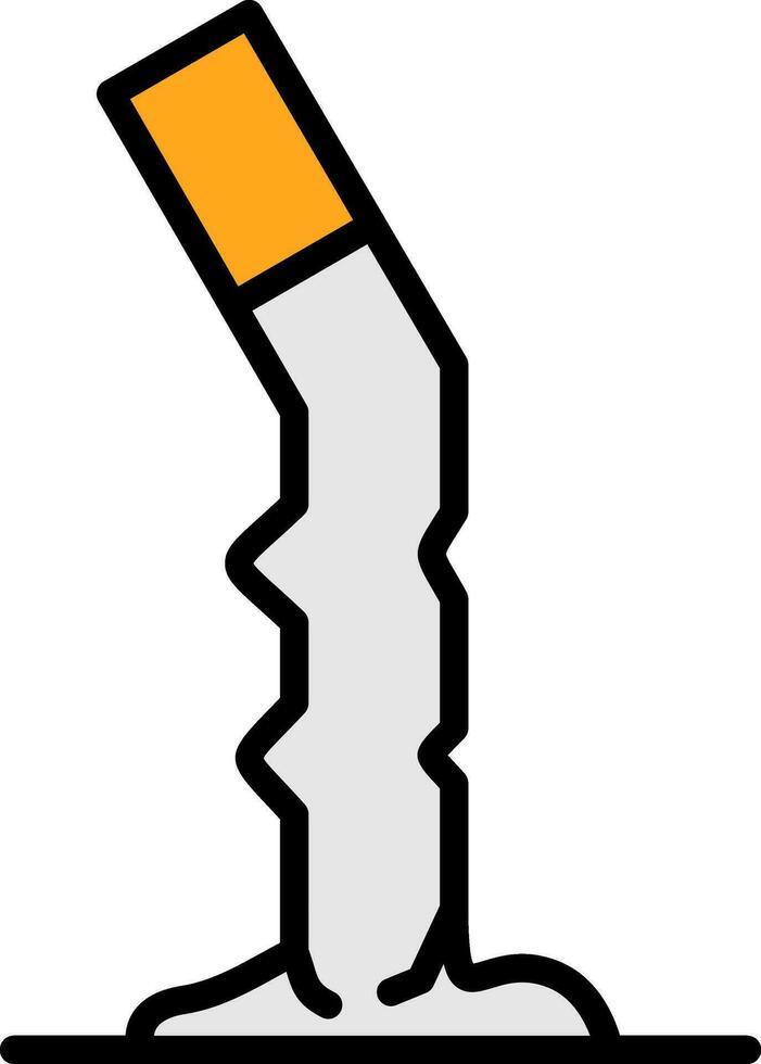 Cigarette butt Vector Icon Design