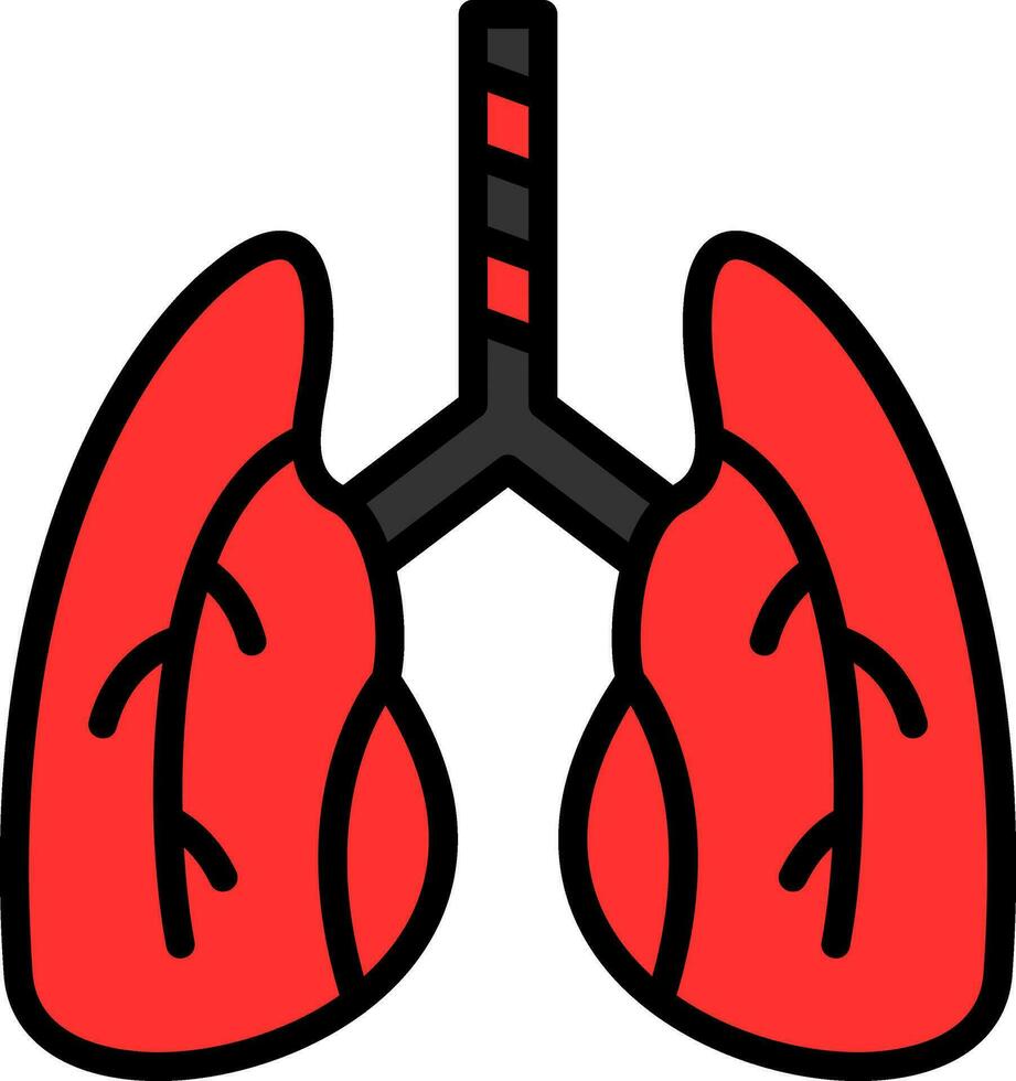 diseño de icono de vector de pulmones