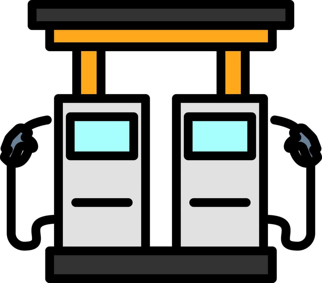 Gas station Vector Icon Design