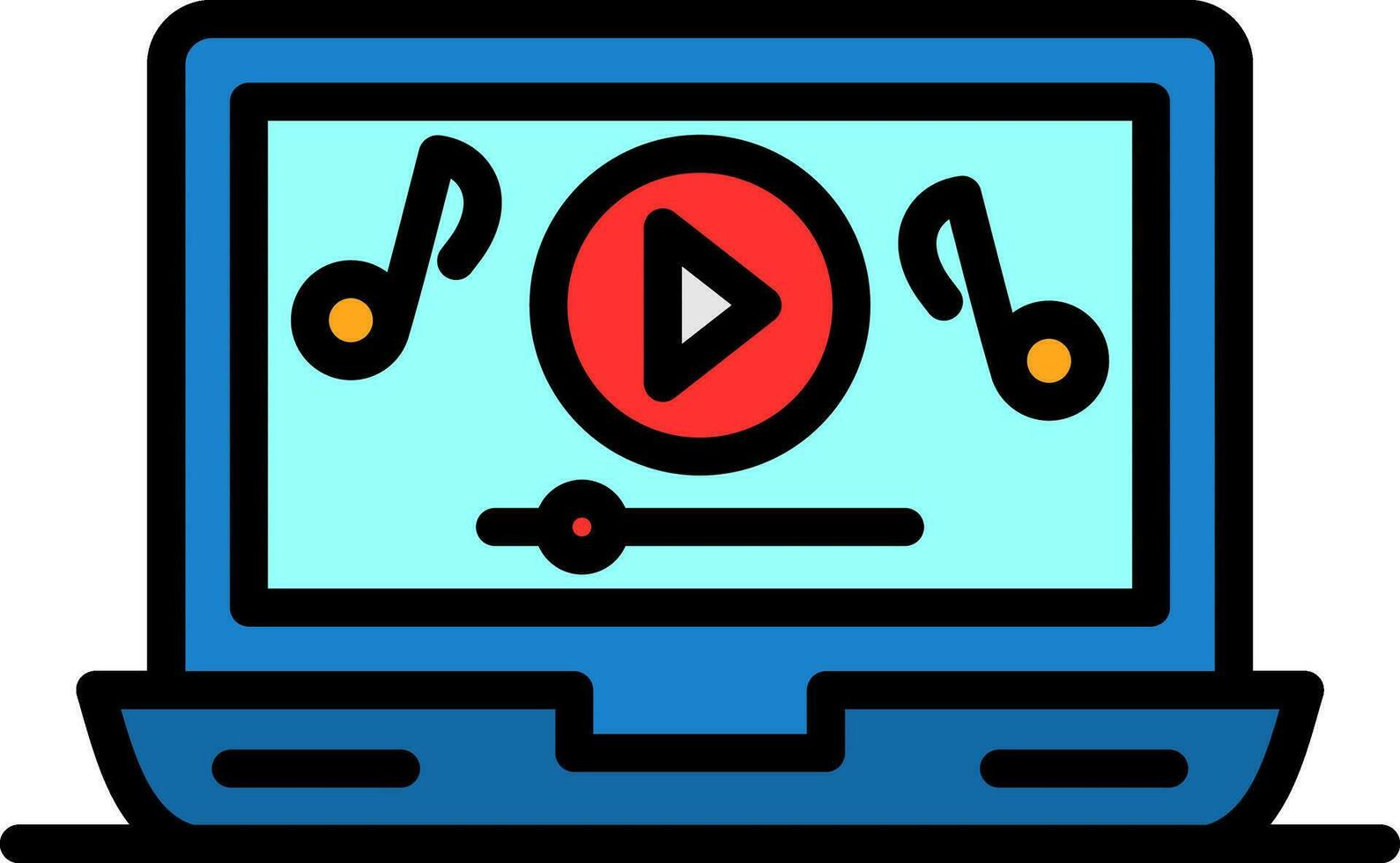 música vídeo vector icono diseño