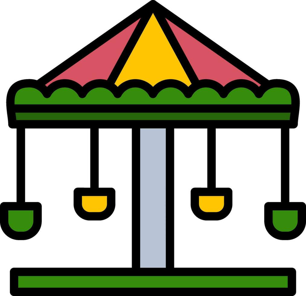 Merry go round Vector Icon Design