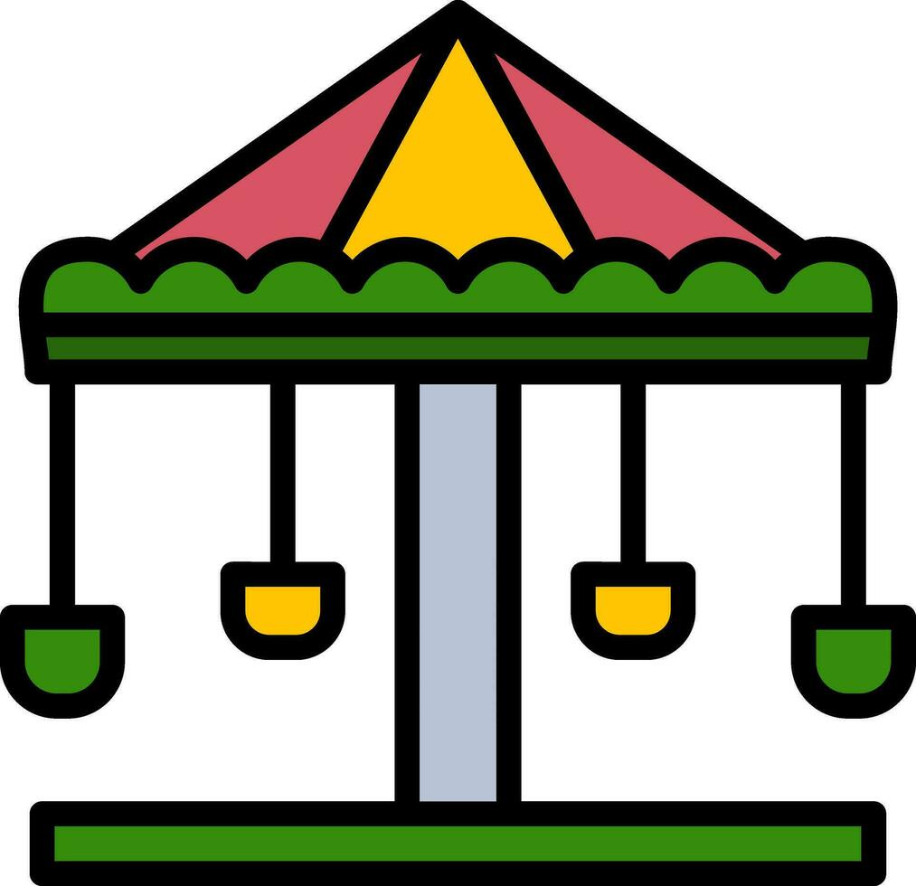 diseño de icono de vector de merry go round