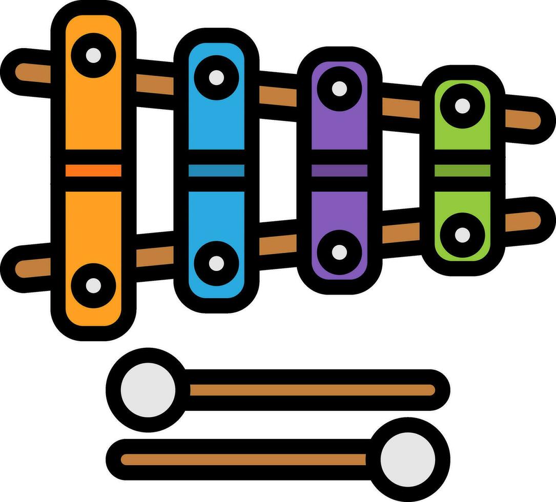 Xylophone Vector Icon Design