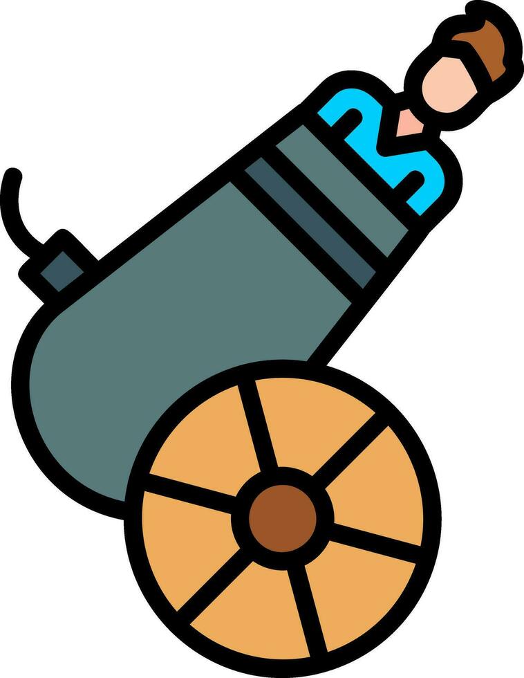 Human cannonball Vector Icon Design