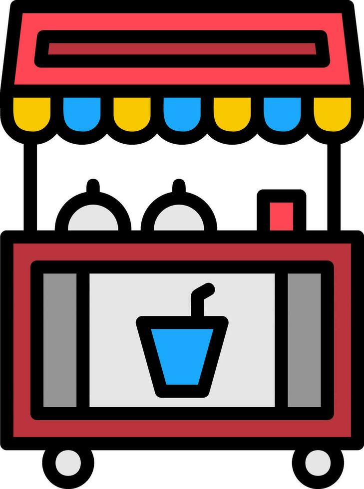 diseño de icono de vector de puesto de comida
