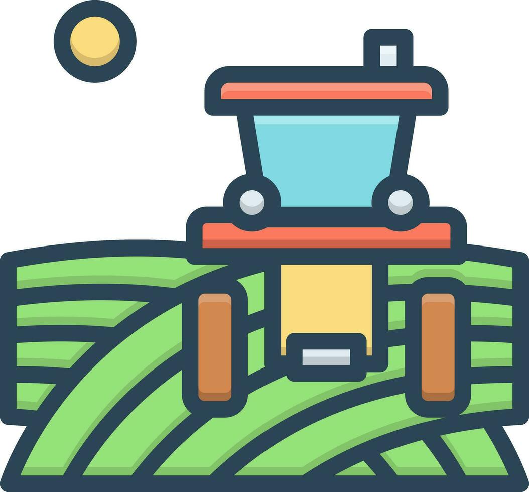 color icon for agriculture vector