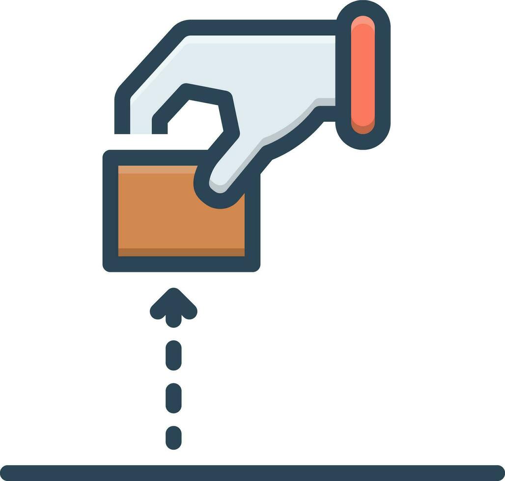 color icono para tomó vector