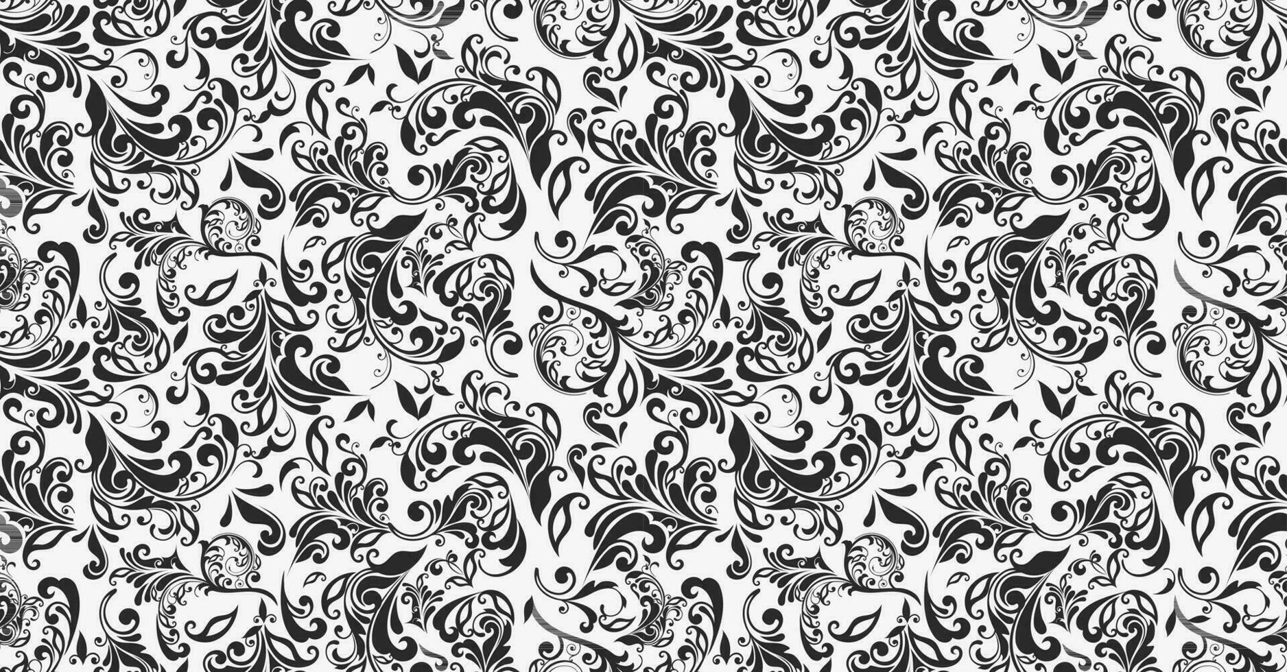 contorno floral sin costura modelo. interminable ornamental frontera para cintas, tela, envase, fondo de pantalla, cinta. decorativo diseño elemento para antecedentes y cubrir. vector