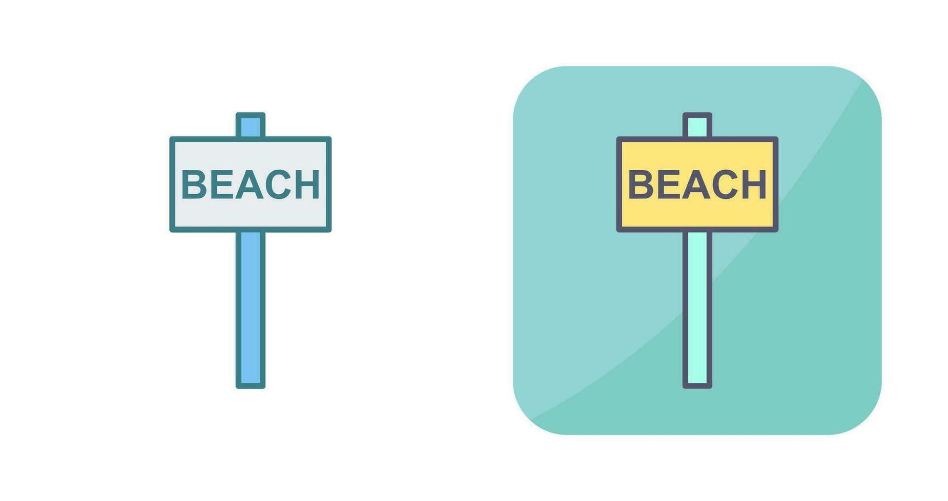 Beach Sign Vector Icon