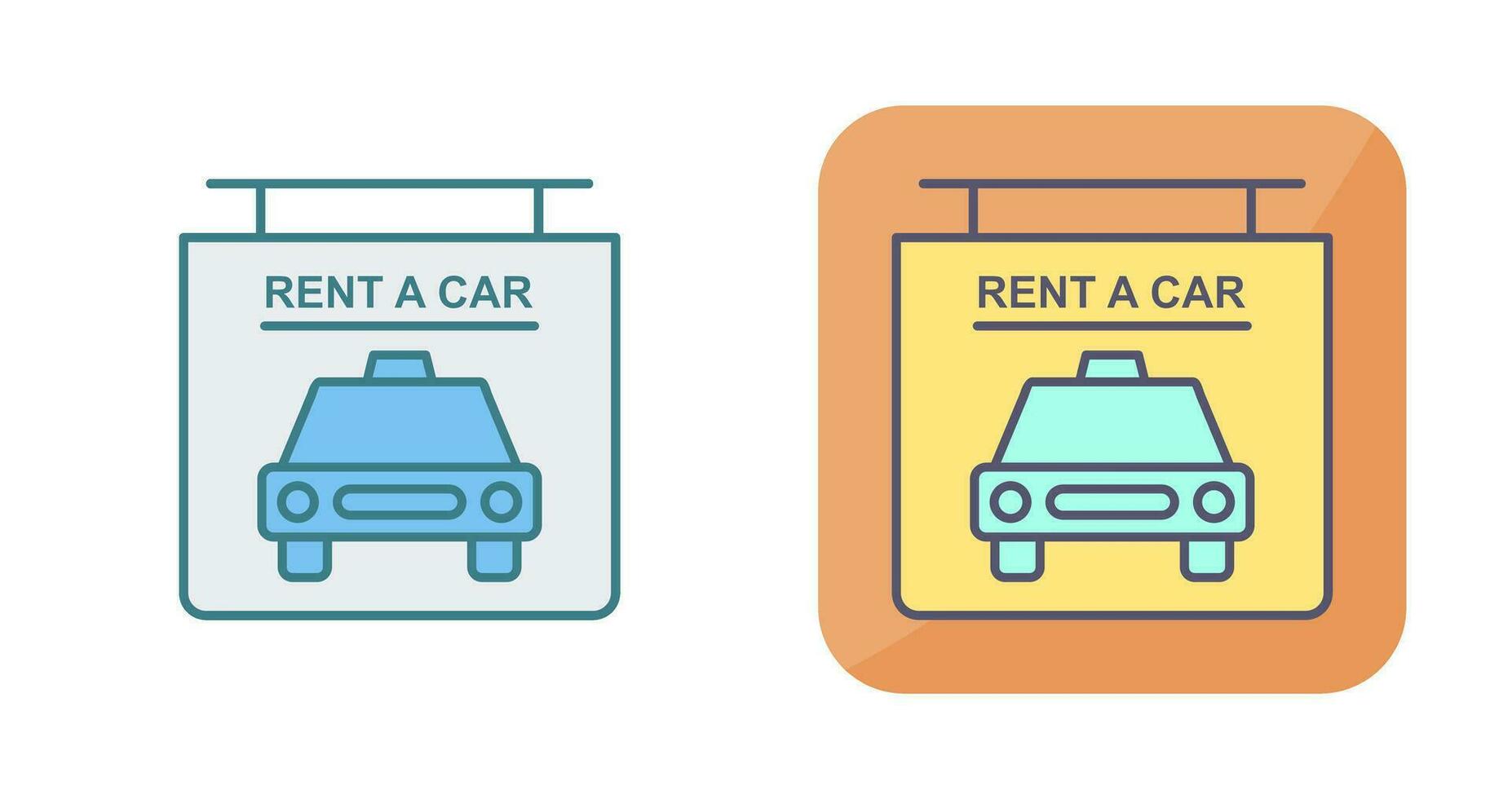 Rent a Car Vector Icon