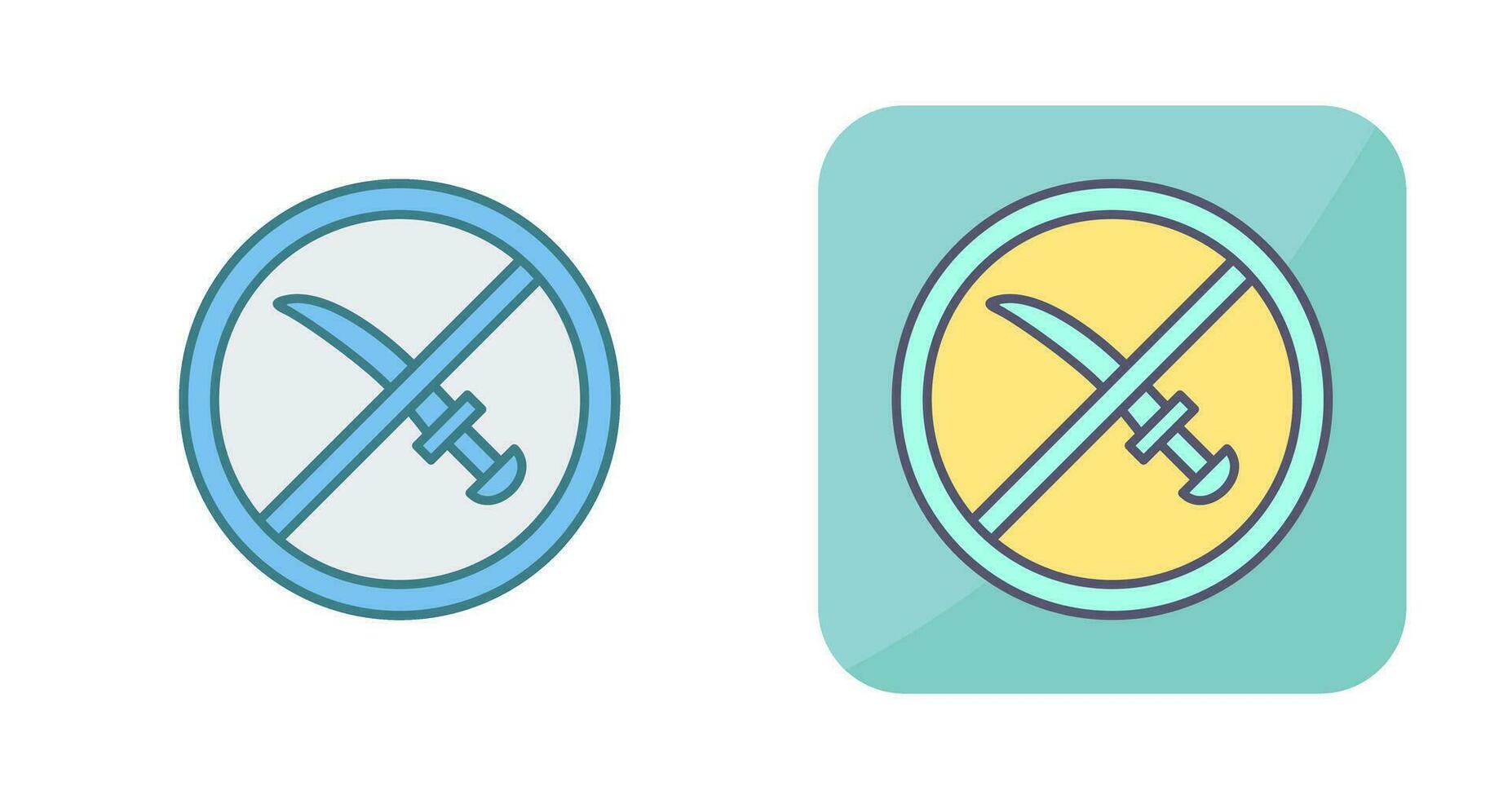 No Weapons Vector Icon