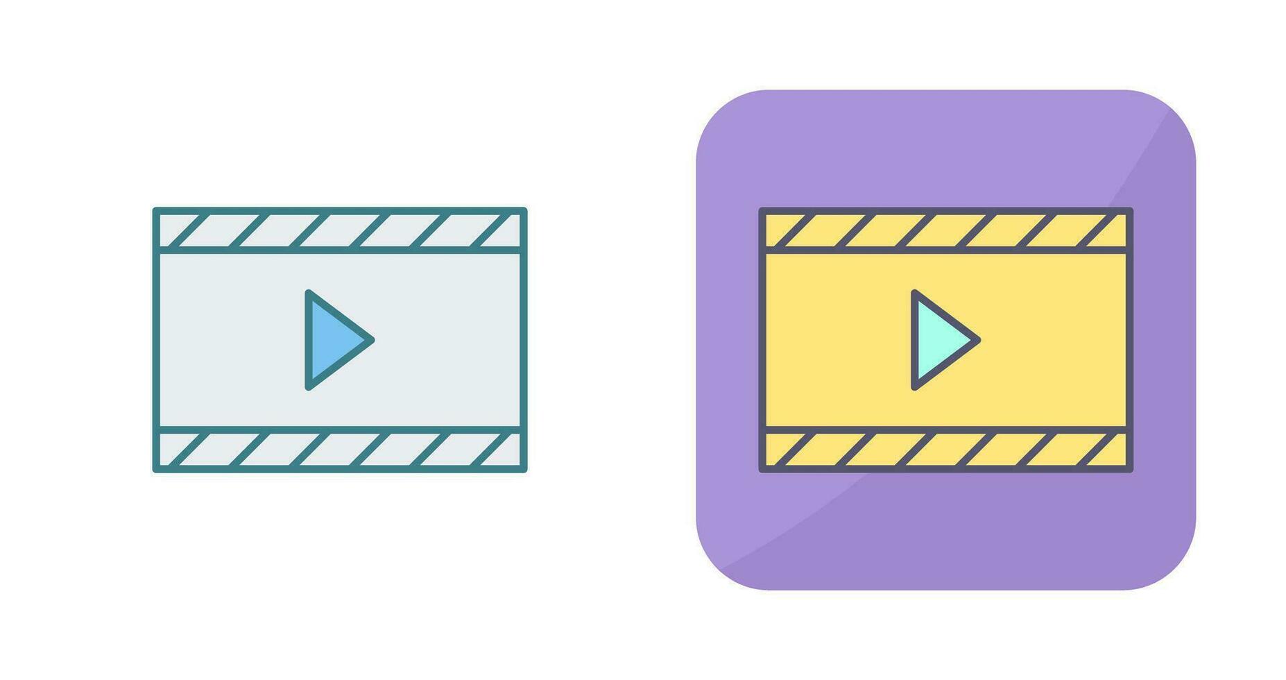 icono de vector de video y animación único