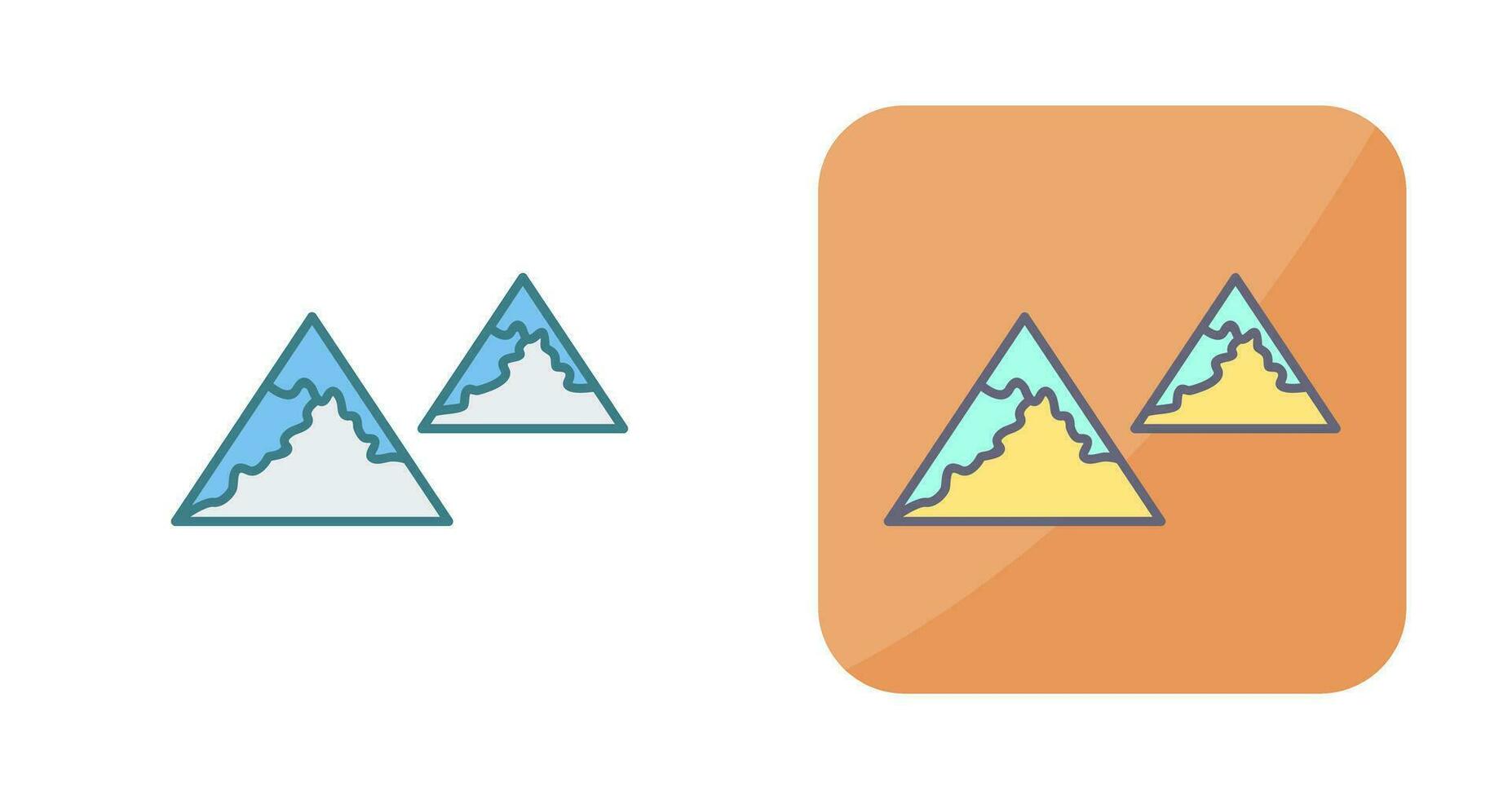 Unique Mountains Vector Icon