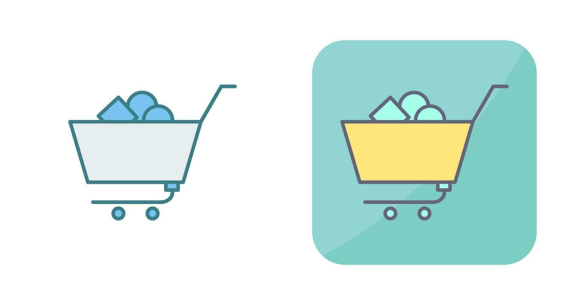 Unique Shopping Cart II Vector Icon