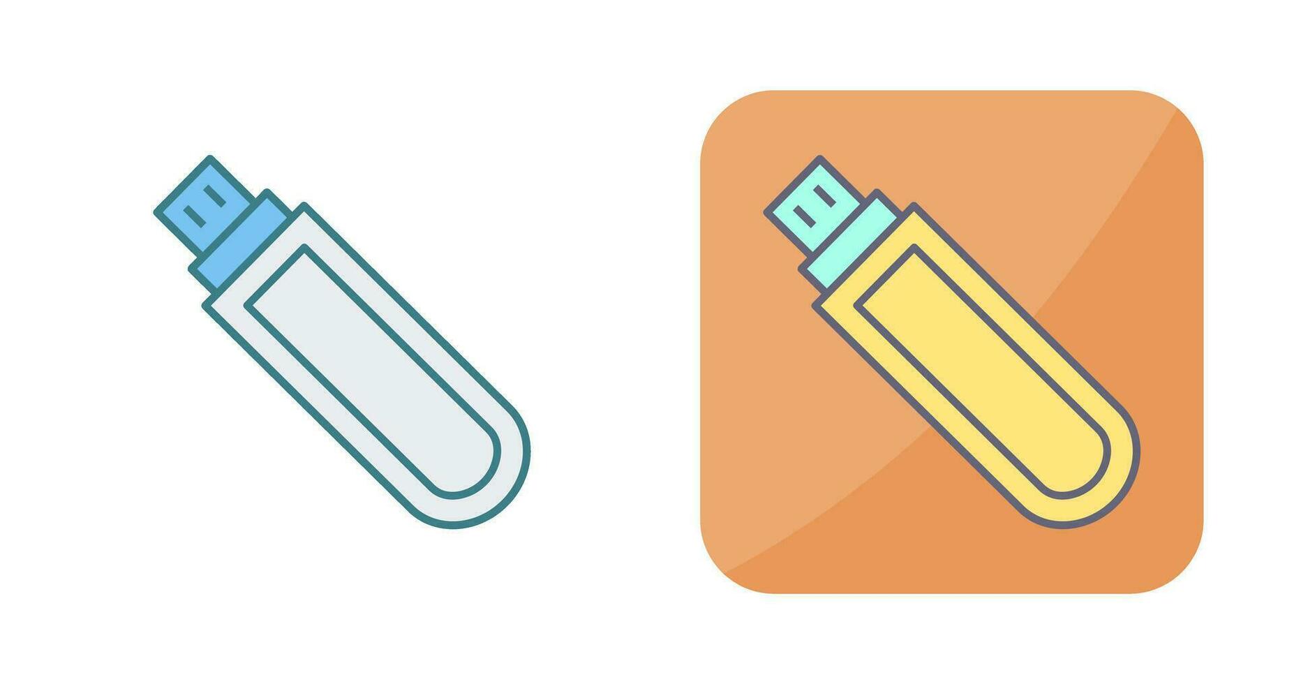 Unique USB Drive Vector Icon