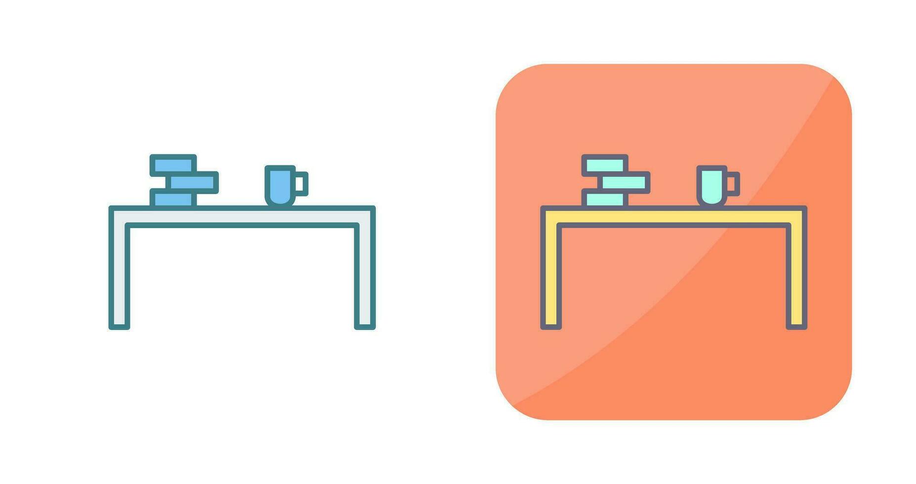 Unique Study Desk Vector Icon