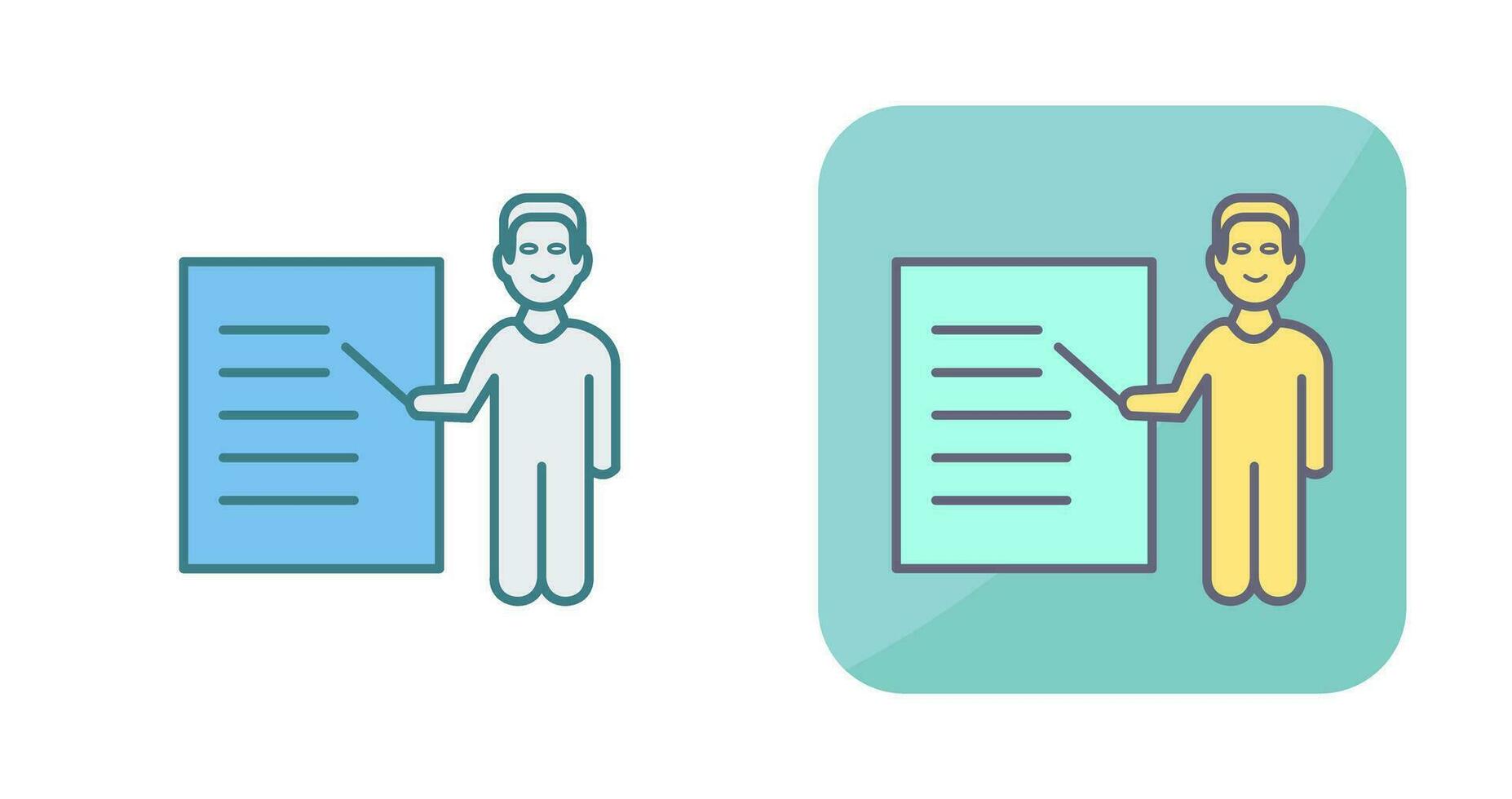 Unique Male Presenter Vector Icon