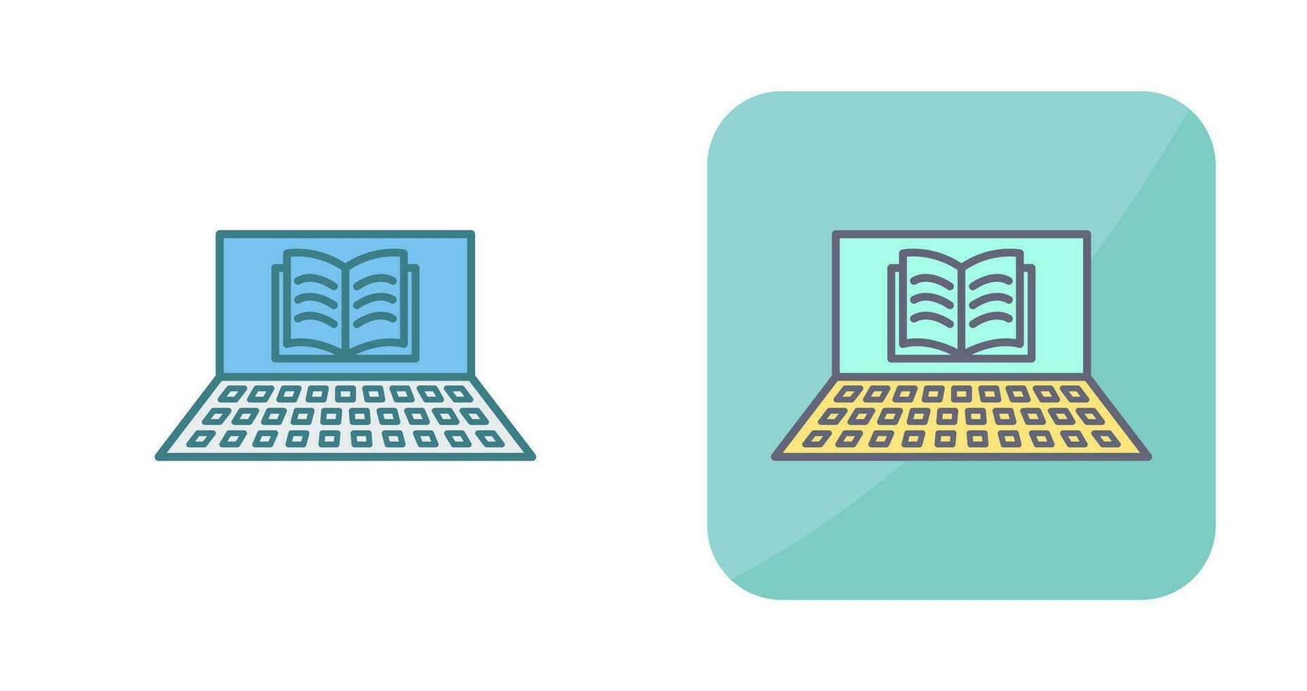 Unique Online Books Vector Icon