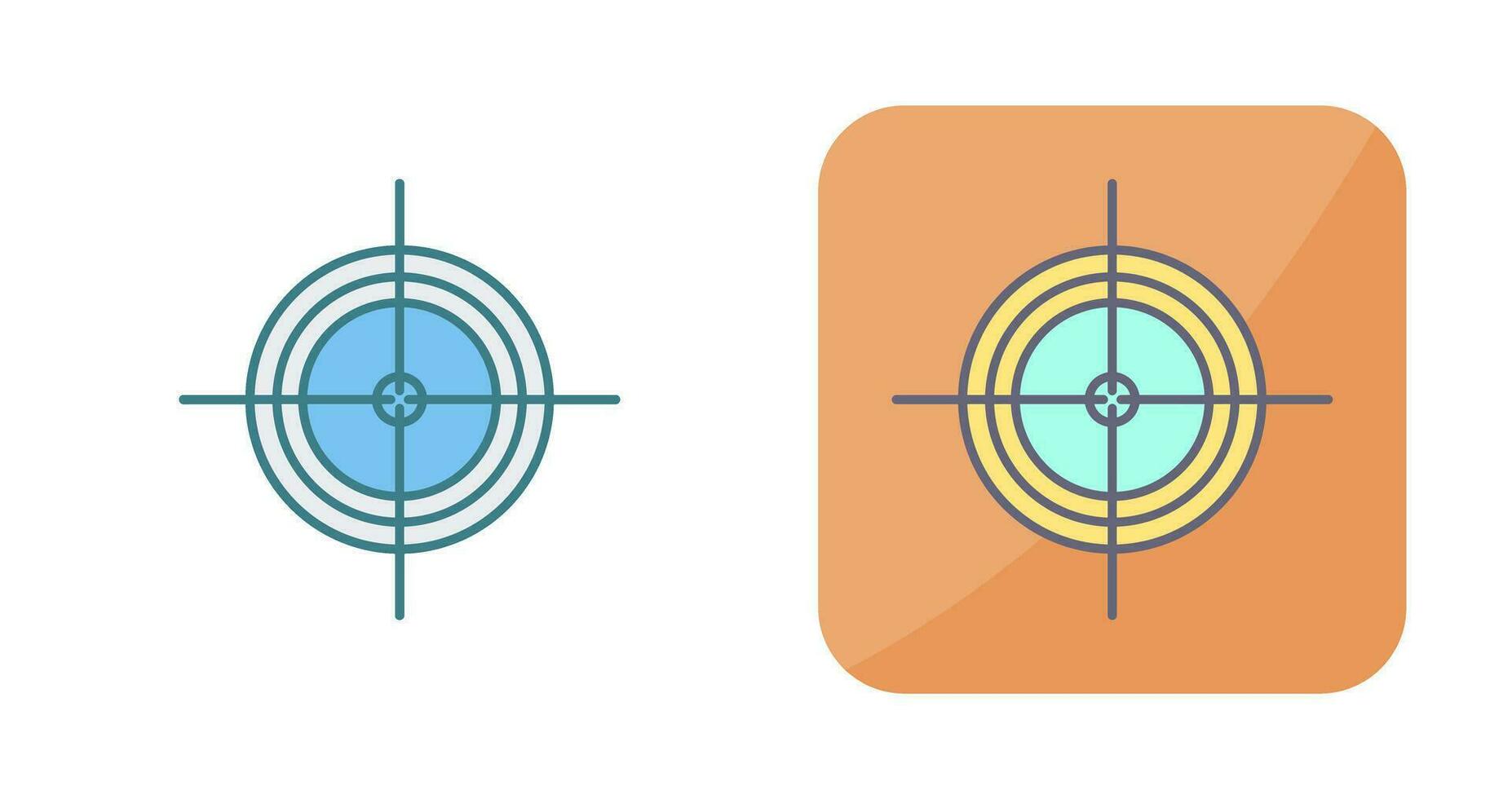 Unique Target Vector Icon