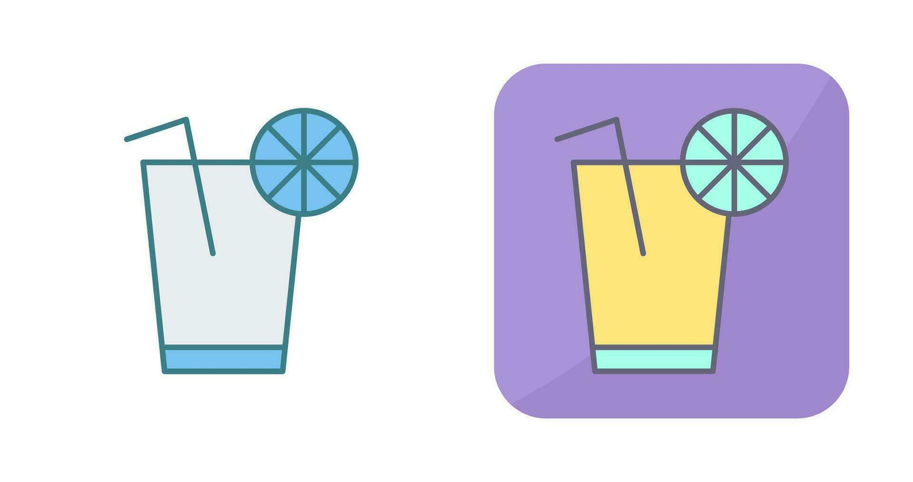 Unique Lemon Juice Vector Icon