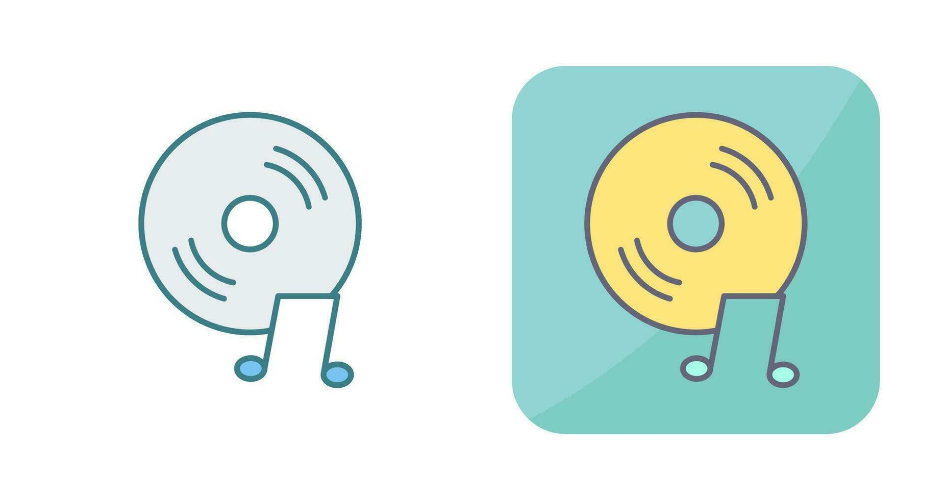 Unique Music CD Vector Icon