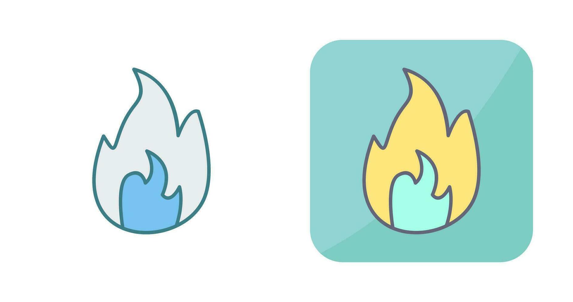 Unique Flame Vector Icon