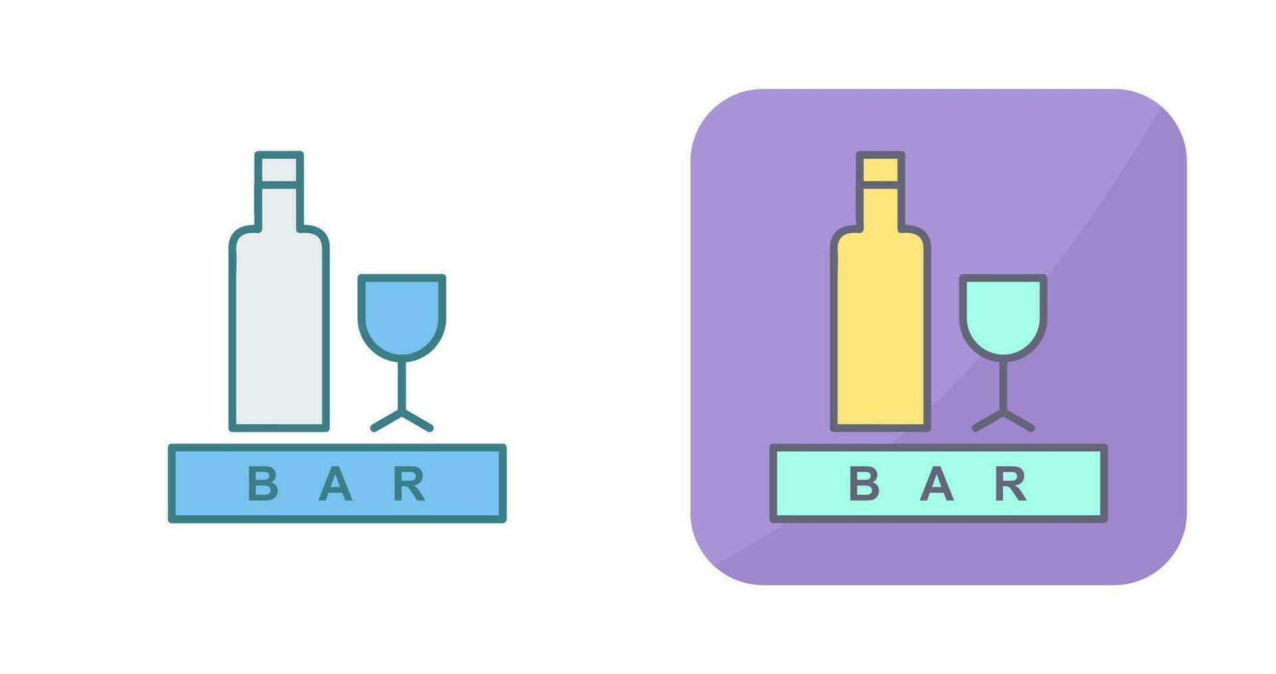 Unique Bar Sign Vector Icon