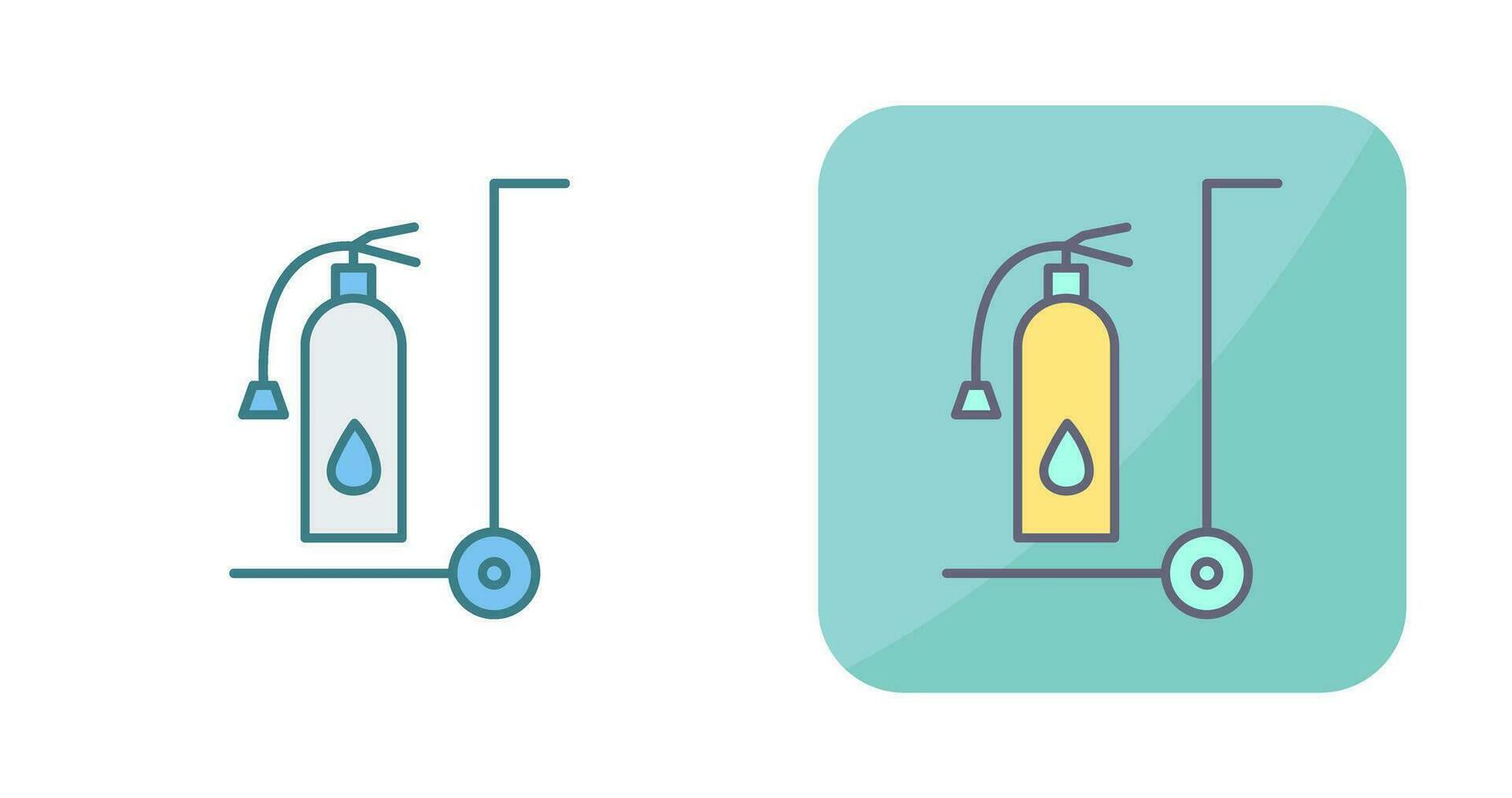 Unique Moveable Extinguisher Vector Icon