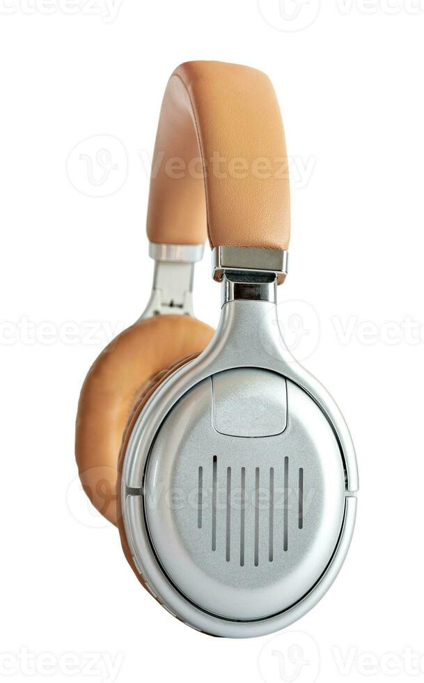 Wireless headphone, isolated on blank background. photo