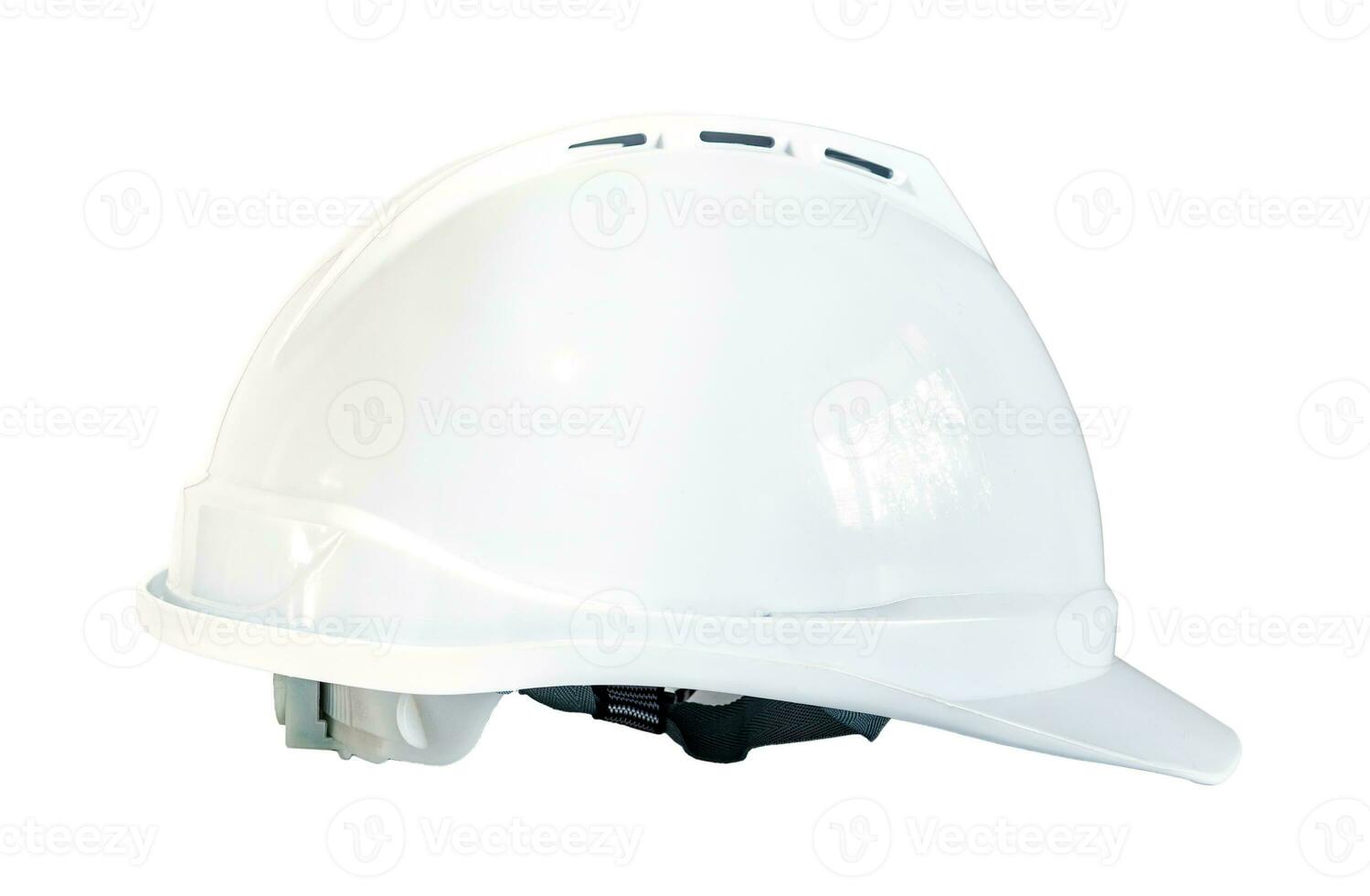 White safety helmet, isolated on blank background. photo