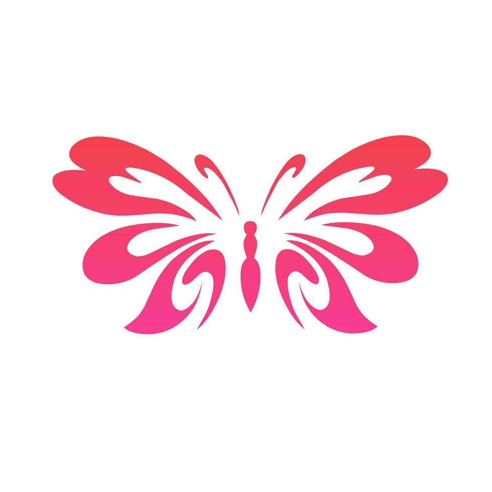 ilustración vector gráfico de tribal Arte diseño mariposa