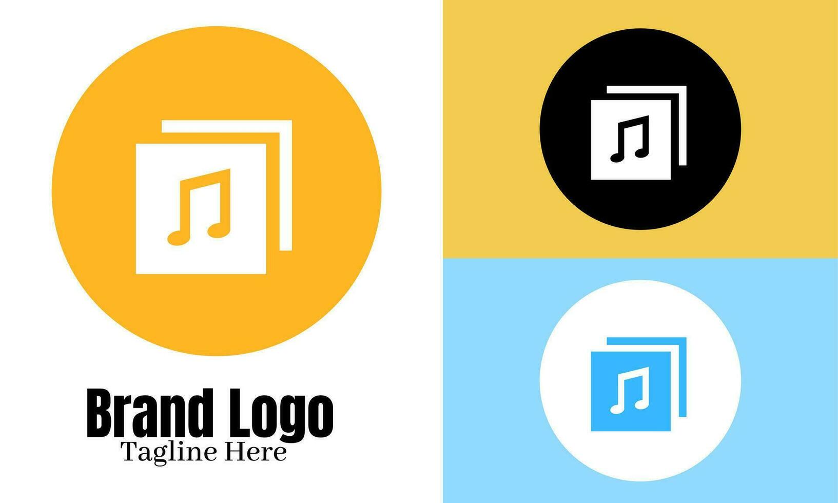Music logo vector design illustration