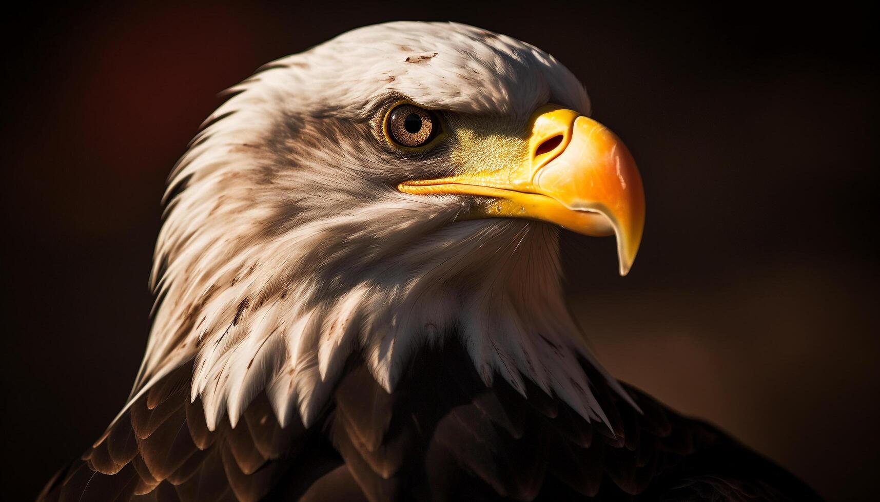 Majestic bald eagle perching, talons in focus generated by AI photo